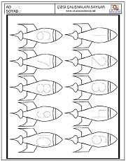 okul öncesi 1 sayısı çizgi çalışması